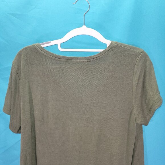 Ana Olive Green Short Sleeve Womens T-Shirt Medium - Picture 6 of 7